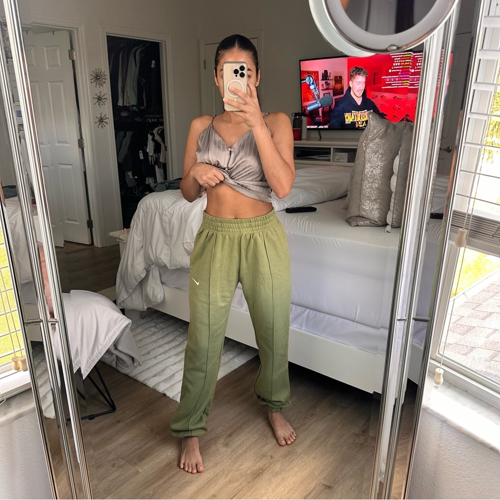 Nike Olive Green Track Pants